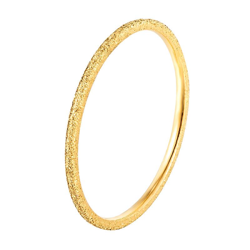 New Product Ultra-fine Matte Matte Titanium Steel Ring Electroplating Niche Sand Gold Ring Women's Super Flash Accessories