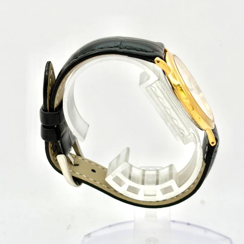 SEIKO Spirit Watch Gold 590942 New Strap New Battery Men's 5E21-6C00