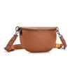 Leather Large-capacity Fanny Pack Women's Premium Messenger Bag New First-layer Cowhide Trendy Breast Bag Simple Shoulder Bag