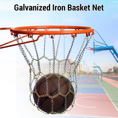 Heavy Duty Basketbalová řetězová síť Náhradní galvanizovaná železná síť na koše
