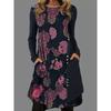 JPNTKY Moda Autunno Inverno Manica Lunga Girocollo Abiti Casual