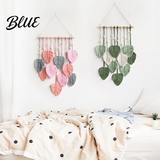Harmony Creating Wall High Quality Macrame Handmade Large Boho Art Decor Yarn Woven Tapestry Leaf
