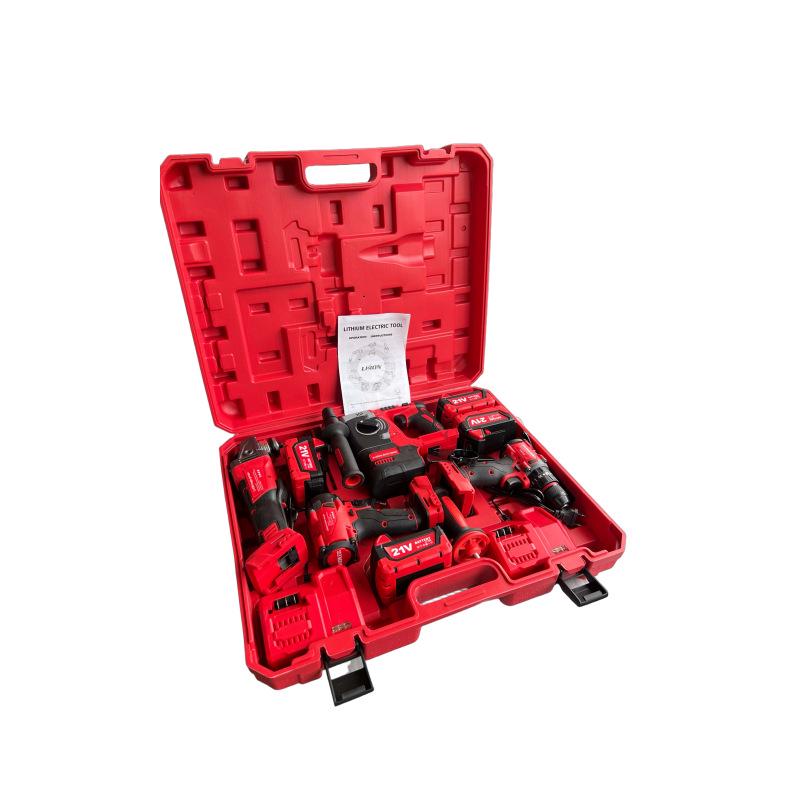 High-Power Brushless Lithium Electric Drill - Multi-Function Handheld Pistol Drill for Home Use