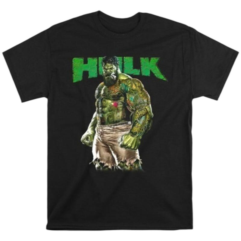 

Hulk TShirt Gothic Unisex Short Sleeve Stretchy Cotton Loose Cut Trendy Crew Neck Gym Top for Men Women Casual Wear 4XL