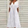 Fashion New Loose Fit Casual Dress High Waisted Embroidered