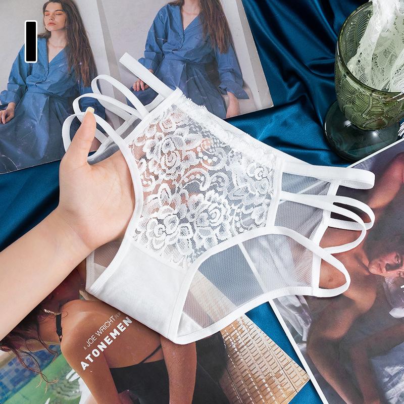 

1 шт., трусики из чистой пряжи, нижнее белье, прозрачное нижнее белье без следов, полые трусы для девочек, ультратонкие L