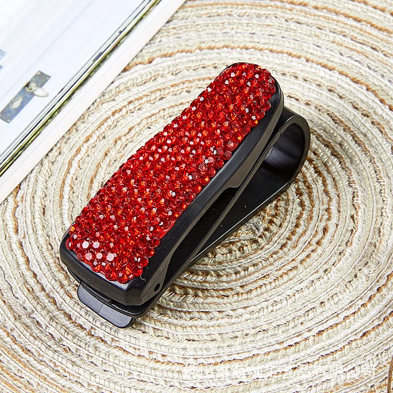 Strass Auto Sonnenblende Brillen- & Kartenhalter Clip
