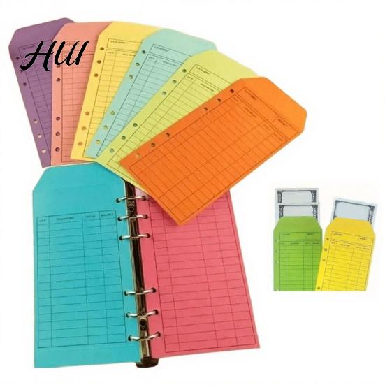 Cash Savings Envelopes 1 Set 12 Colors Budget Envelope Binder, Organizer for Management Budgeting, A6 6-Ring Money Planner Binder Saving Tracking