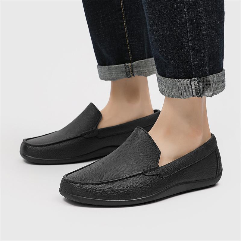 Summer Trend Men's Thick Soled Anti Slip Breathable One Foot Business Casual Men's Shoes