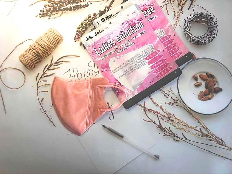 3D Soft-Color Mask: High-Profile, Ear-Friendly, Breathable, Disposable, Three-Layer Japanese Design