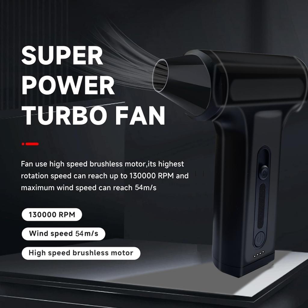 Compressed Air Duster For Computer Laptop Keyboard Car Camera Cleaning 130000 RPM USB Charging Portable Wireless Air Blower
