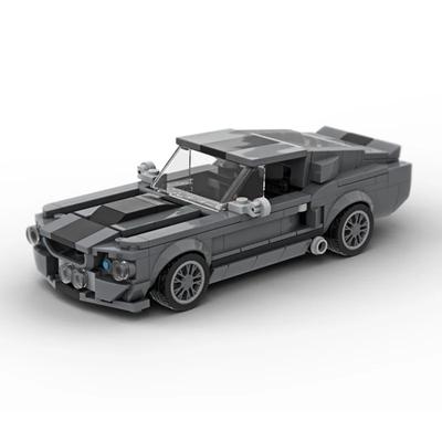 382 Teile Neues MOC Automodell Stadt Autobahn Mustang Shelby GT500 Pädagogische Bausteine für Kinder Geschenk