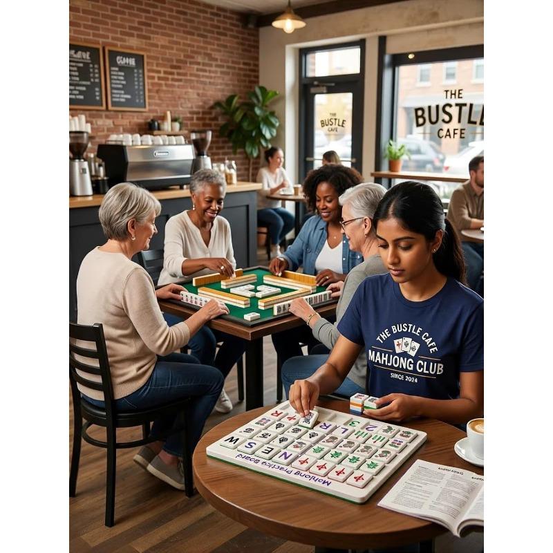 Mahjong Solo Practice Board, Compatible with American Mahjong Tiles with 24 Slots, 3D Printed Portable Mahjong Practice Board for Strategy Training