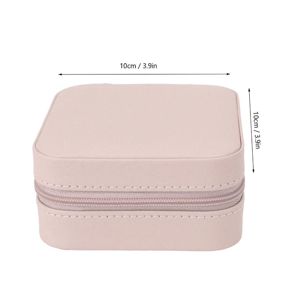 Earrings Storage Multifunctional Jewelry Storage Case With Mirror Leather Jewelry Box Portable Elegant Jewel Holder Travel Use