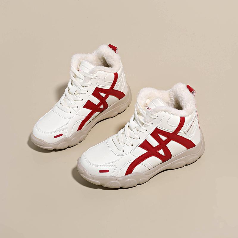 TUINANLE Women's Winter Ankle Boots New Casual Sports Warmed Shoes Woman Platform Plus Plush Sneakers