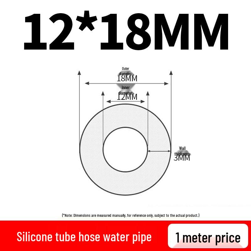 Elastic Tear-Resistant Transparent Silicone Water Hose - Odorless & High-Temperature Resistant for Household Water Dispensers