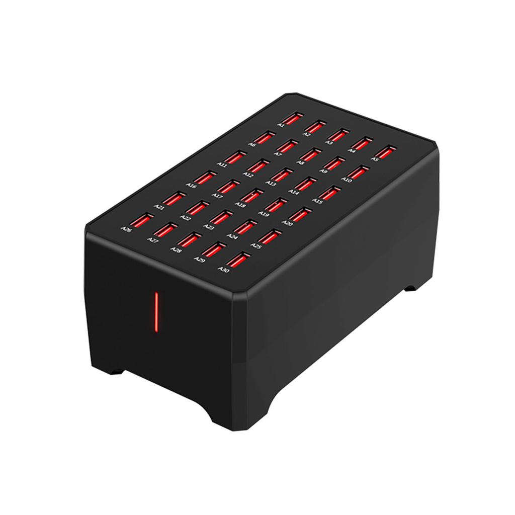 150W USB Charging Station USB Plug Charger 30 Port Desktop Charger Compatible with IOS & Android System And iPhone