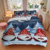 3Pcs Christmas Gnomes Winter Forest Bedding Sets For All Sizes New 3D Printed Bed Cover Comforter Duvet Cover Pillowcase Bedroom Decoration