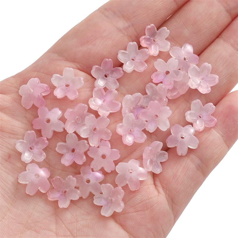 

10шт хрустальные бусины цветок свободные бусины-разделители для изготовления ювелирных изделий DIY браслет ожерелье 11mm поросенок розовый