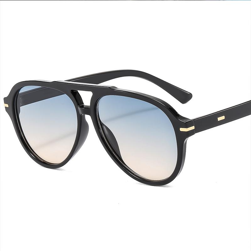 Luxury Brand Oversized Pilot Sunglasses Women 2025 Trend Punk One Piece Designer Vintage Sun Glasses Black Yellow Elegant Shades