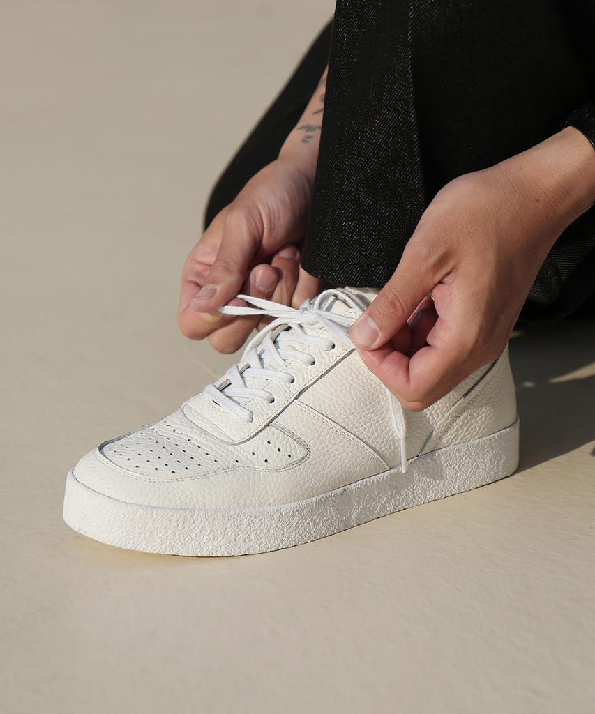 Like Some More Ars 001 Leather Sneakers [White]