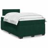 Exclusive House - Slatted Bed Base and Mattress Dark Green 120x200cm Velvet