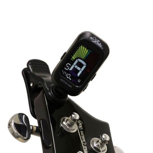 ARIA ACT-01mini Mini Clip-on Tuner with Color Meter and 5 Modes (Guitar, Bass, Ukulele, Violin, Chromatic)
