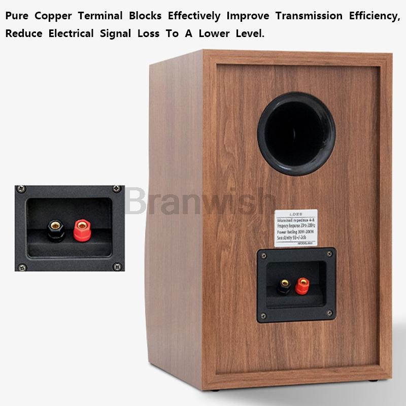 6.5 Inch Subwoofer Speaker Passive Bookshelf HiFi Speaker Two-Way Surround Sound Desktop Speaker Sound Box Power Speaker 200W