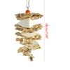 Natural Grass Woven Cuttlebone Bite Toys for Pet Parrot Macaw African for Grey Budgies Cockatoo Parakeet Cockatiels Conu