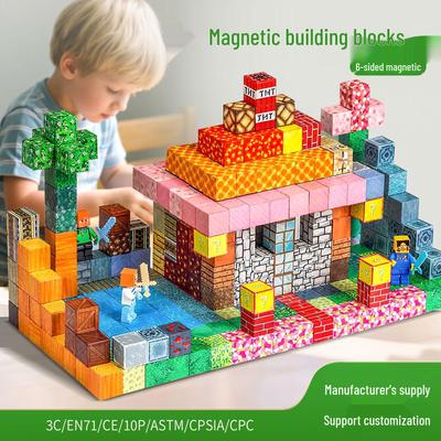 Magnetic Cube Building Set: Primeval Forest-Themed Educational Toy for Kids