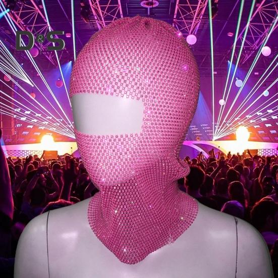 Nakrycie głowy z dekoracją z cyrkonii, ażurowa siateczka, ochrona przed słońcem, odsłaniające oczy, występy, festiwale, opaska na głowę