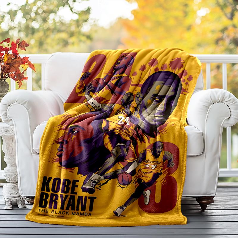 Great Basketball Player Flannel Blanket Soft All-Season Throw, Design for Camping, Car Travel, Hiking Sofa, Bed, Office Perfect Gift for Parties