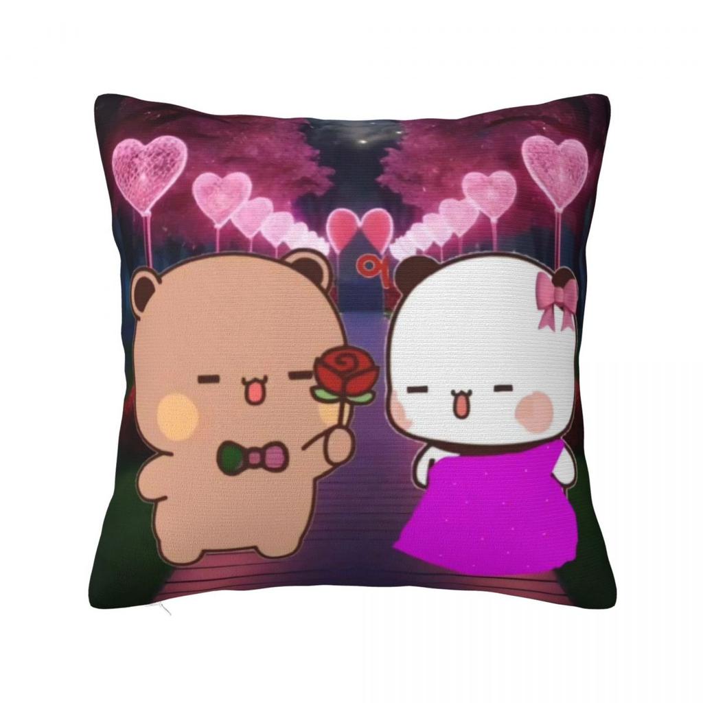 Bubu & Dudu Heart Love Pillow Cover Cute Funny Pillow Case For Sofa Bedroom Home Decor Cushion Cover Soft Graphic Pillowcases