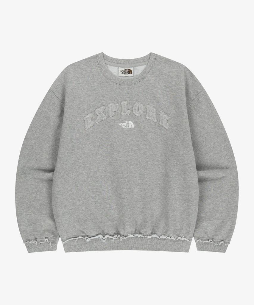 Noseupeiseu Nm5Ms08K White Label Explore Sweatshirt Melange Grey