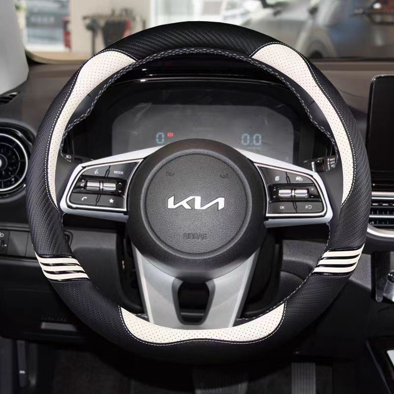 PU Leather Car Steering Wheel Cover 38cm 15" For Kia Seltos    K3 - Niro 2017-  Auto Accessories