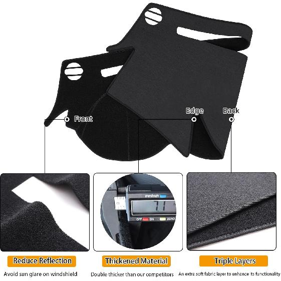 Dash Cover Mat Fit For Hyundai Sonata 2011 2012 2013 2014 With Cutout For Speakers, Dashboard Cover Pad Protector