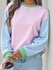 2026 Autumn/Winter Women's Round Neck Striped Long Sleeve Loose T-shirt