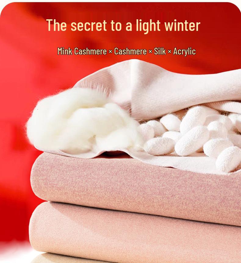 Mink Velvet Cashmere Silk Thermal Underwear Set for Men & Women - Autumn/Winter