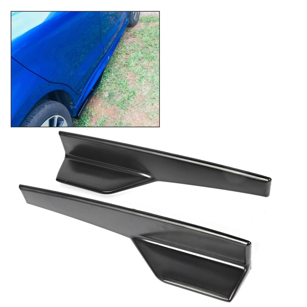 2pcs Universal Car Side Skirt Rocker Splitters Scratch Proof Winglet Diffuser 450mm 17.7in