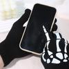 Luminous Glow-in-the-Dark Skeleton Knitted Gloves for Halloween and Outdoor Cycling