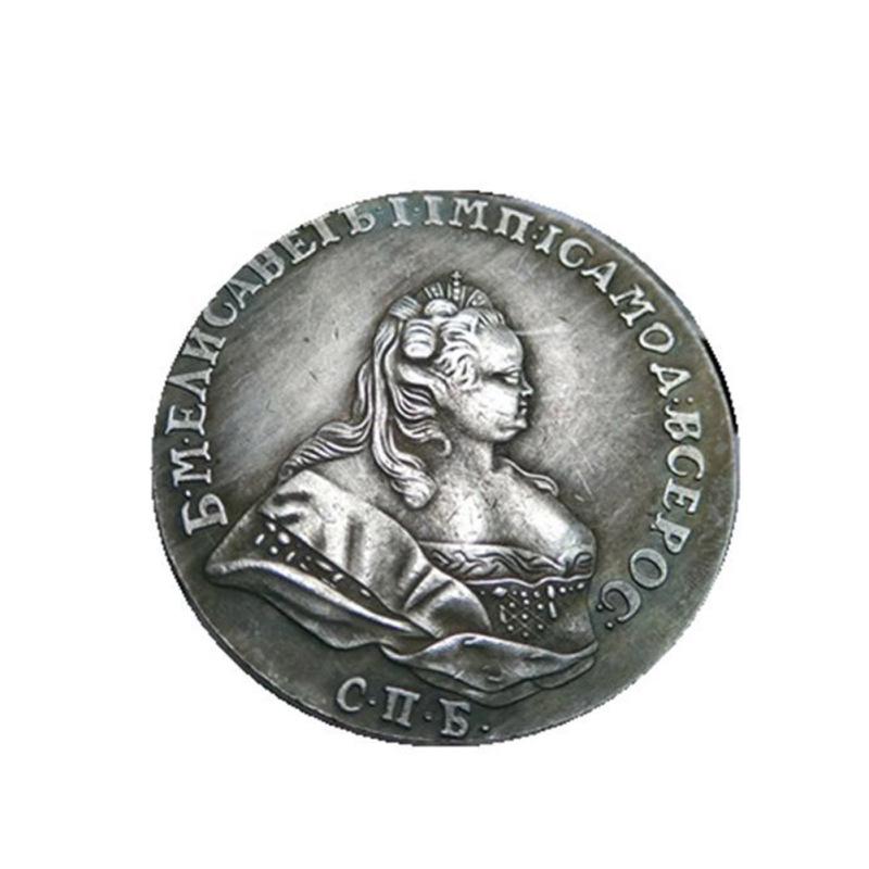 Имитация серебряного цвета памятной монеты «Рубль королевы Елизаветы I» серебряный