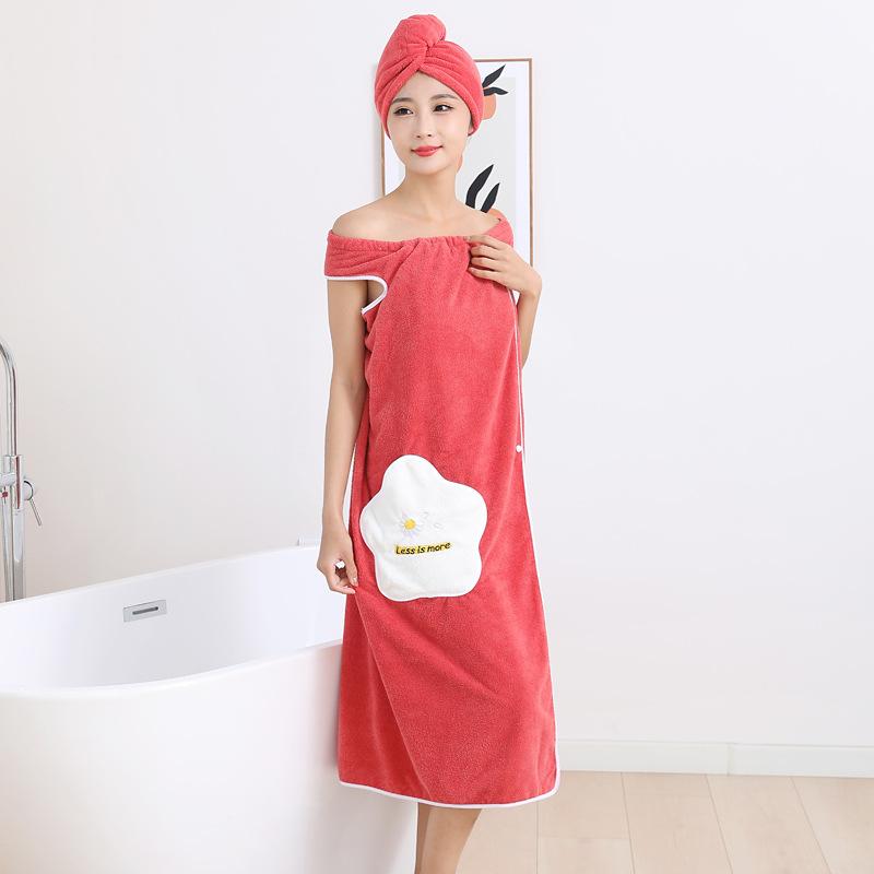 Women'S Variety Of Adult Bath Towels, Suspenders, Bath Skirts, Women'S Chest Wraps, Enlarged And Lengthened Quick-Drying Without Hair Loss, Absorbent