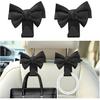 Bittwee 2PCS Car Seat Headrest Hooks, Cute Bow Vehicle Headrest Hanger Hook for Purses and Bags, Auto Interior Rear Seat Hanging Storage Organizer,