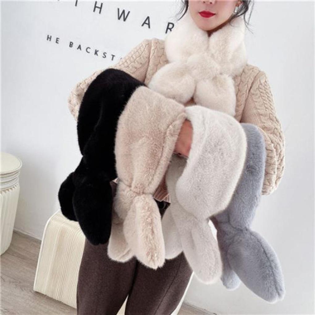 

Women s faux fur petite fur muffler ELS-012