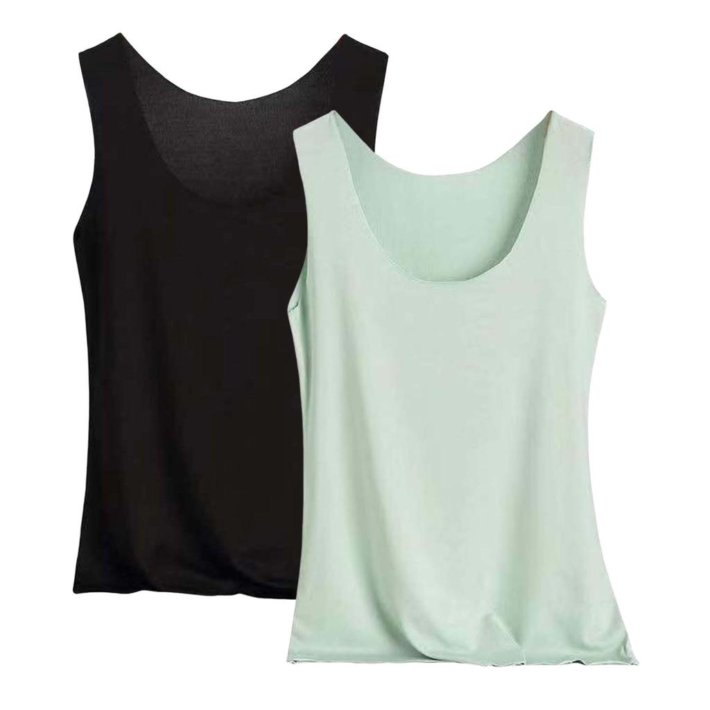 Women's Thin Seamless Quick-Drying Elastic Breathable Sports Sleeveless Vest Two-Piece Set