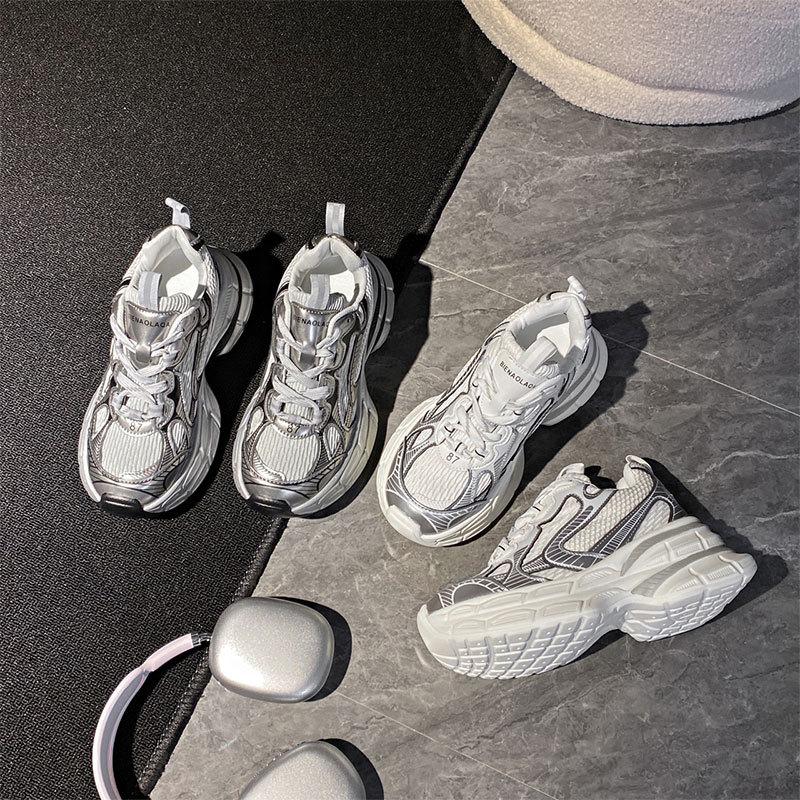 Small height increase platform women's shoes breathable casual sports shoes 2025 spring new versatile fashion dad shoes women