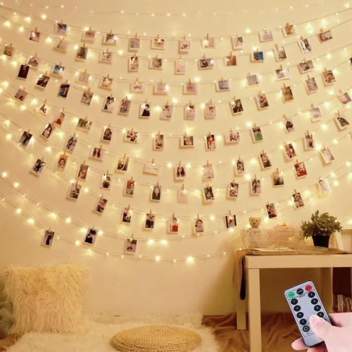 Guirlande Photo LED - Microwear - 10M - 100 LED - 8 Modes - Télécommande