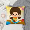 Cartoon M-M-Monchhichis Anime Pillow Case Square Double-Sided Printing Sofa Cushion Cover Pillowcase Bedroom Bedside