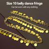 Creative Belly Dance Waist Chain Shiny Tassel DIY Sewing Sequins Waist Chain Handmade Golden Pendant Gold Sequin Lace