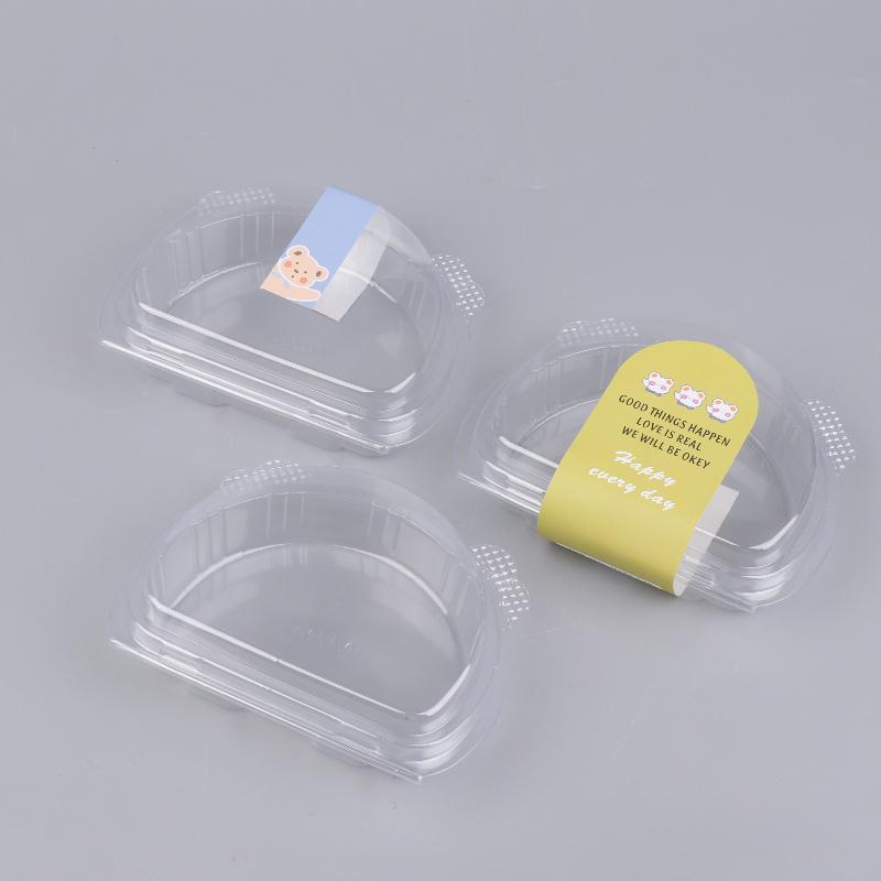 50Pcs Mousse Cake Box With Lid Swiss Roll Dessert Packaging Boxes Wedding Birthday Baby Shower Party Food Storage Containers